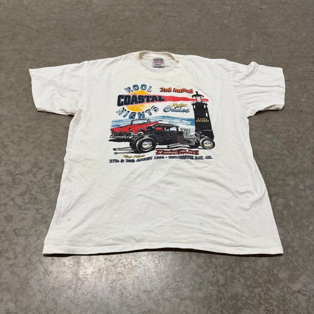 Oneita Men's White T-shirt